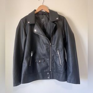 Dynamite Faux Leather Jacket Black - Size Medium